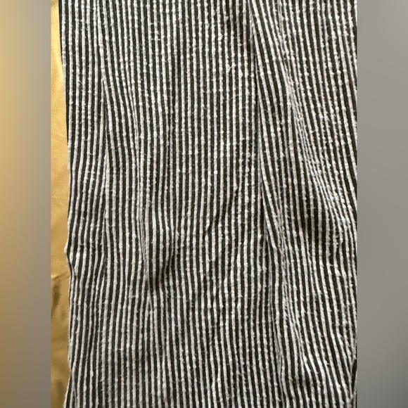 Two Piece high waist pants and crop top -striped, hunter green - Picture 4 of 4